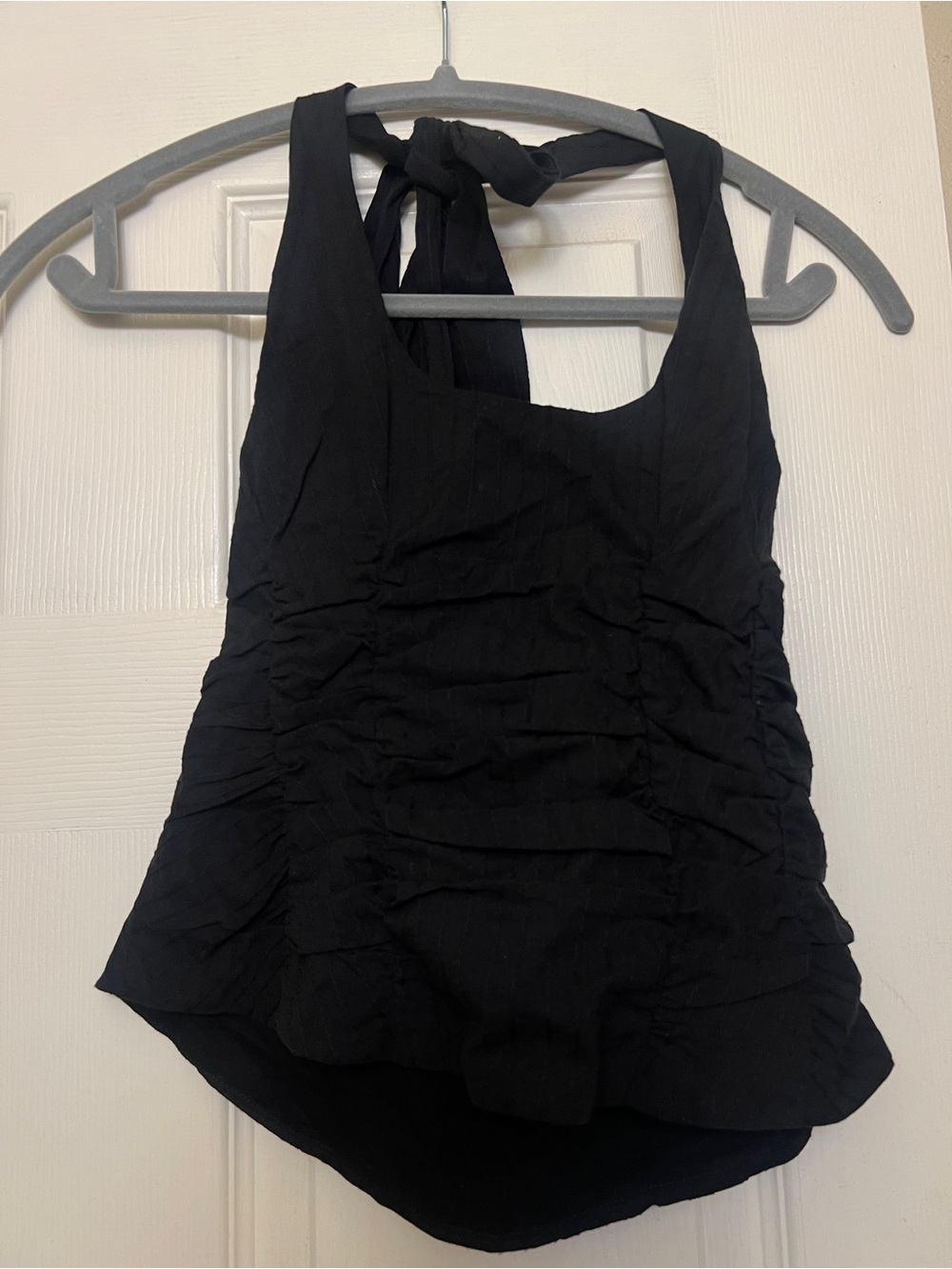 Princess Polly Black Halter Tie-Back Camisole